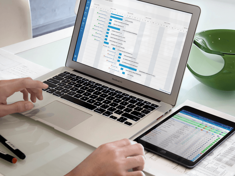 Live job schedule and task visibility in ClickHome across devices