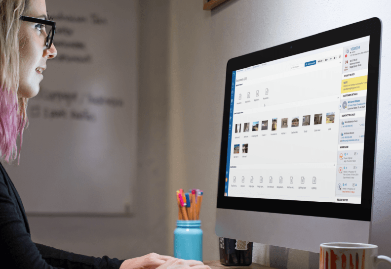 Documentation management system showing automated file packs, approval tracking, and documents